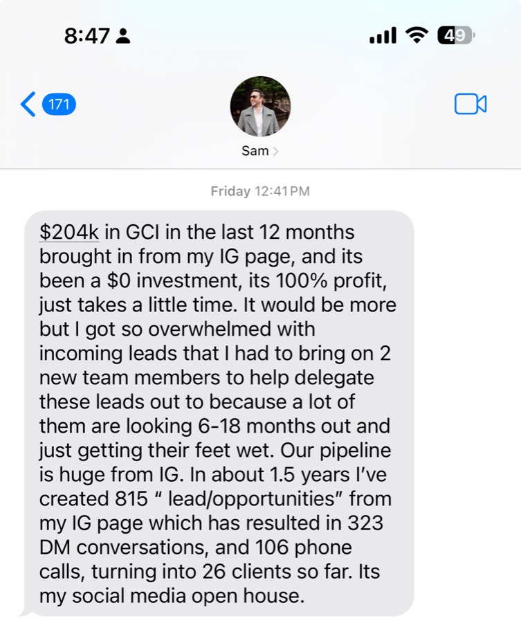 Listing Leads customer result 20 of 100