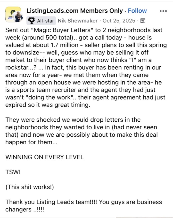 Listing Leads customer result 23 of 100