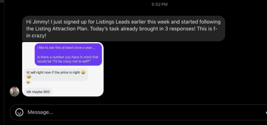 Listing Leads customer result 35 of 100