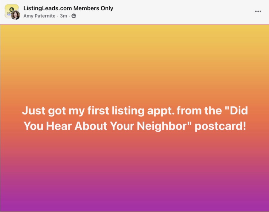Listing Leads customer result 54 of 100