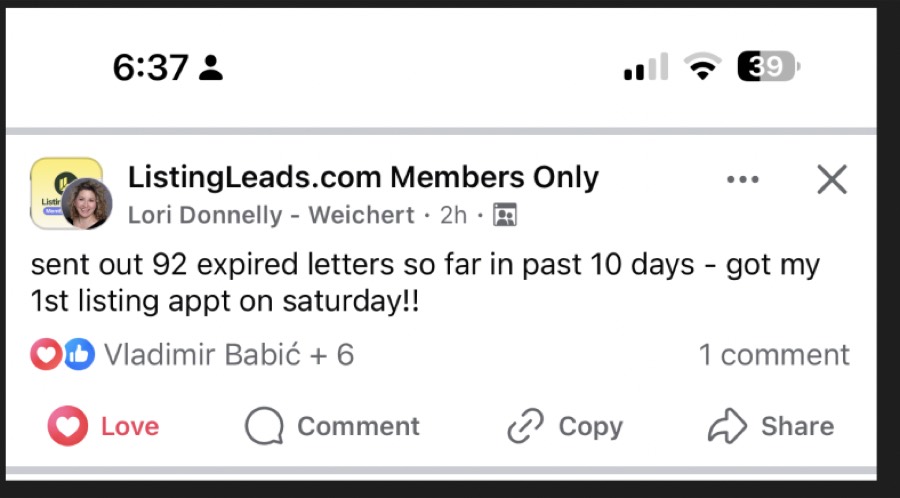 Listing Leads customer result 100 of 100